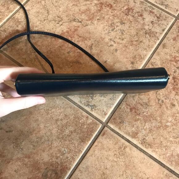 Vintage mini crossbody purse black leather - Picture 3 of 8